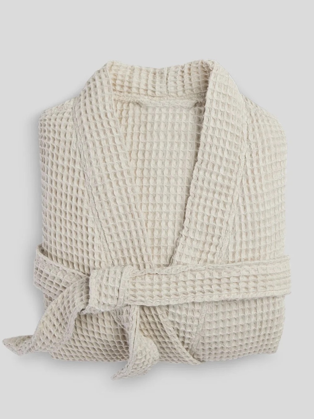 Waffle Knit Robe in Tan (Parachute, Large)